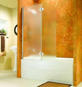 Fleurco Monaco Frameless Tub Shower Shield, 3/8 Glass  