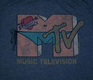 MTV Music Television Beach Bikini Junk Food Vintage Style TV Show T 