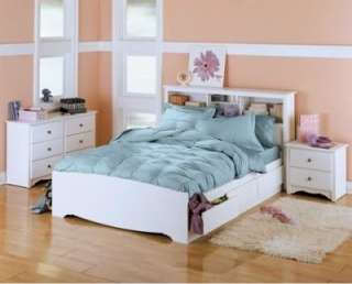 3pc Bedroom Maple Full Bed/Headboard/Bench Set  