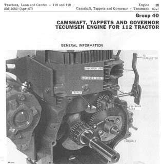 JOHN DEERE 110 112 LAWN AND GARDEN WORKSHOP TRACTOR REPAIR MANUAL 