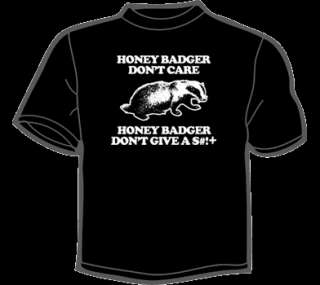 HONEY BADGER DONT CARE T Shirt MENS funny vintage 80s  