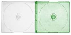 50 SLIM GREEN Color Double CD Jewel Cases  