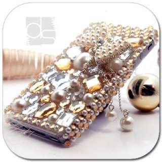 3D Bling Gold Crystal Back Case Sprint Samsung Epic 4G Touch Galaxy S 
