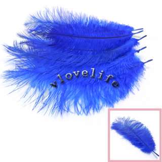 10PCS Royal Blue Ostrich Feathers approx 10 12 25 30  