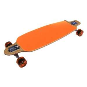 BAMBOO Drop Through Longboard Thru Skateboard   70mm Wheels   Orange 