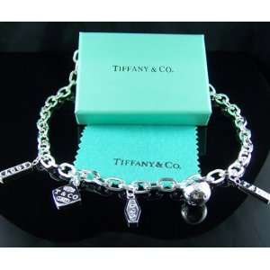  Tiffany Style 5 Charm Bracelet 