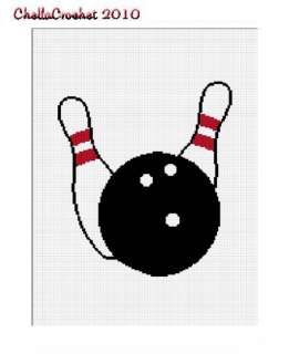 Bowling Ball Pins Afghan Crochet Pattern Graph  