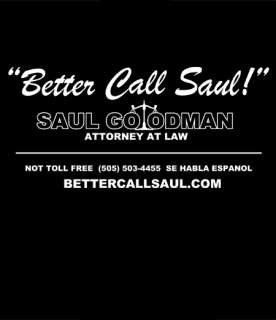 Breaking Bad Better Call Saul Saul Goodman T SHIRT season 1 2 3 4 5 