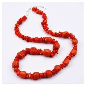  Barse Sterling Silver Orange Coral Necklace Jewelry