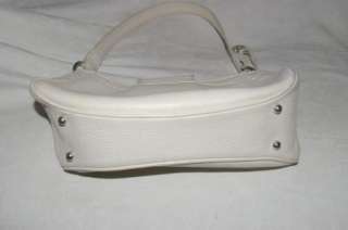 Brighton White Leather Hobo Handbag Womens Purse  