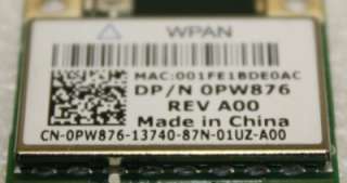 NEW Dell Broadcom Wireless Bluetooth Card WPAN   PW876  