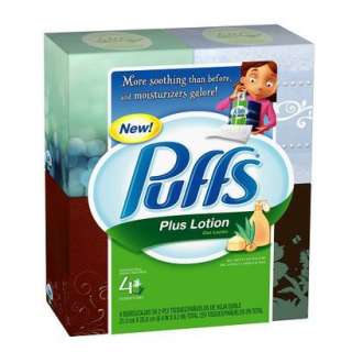 Puffs Plus Lotion Facial Tissues, Cube, 4 boxes 56 ct product details 