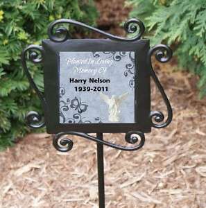 Personalized Angel/Butterfly Memorial Garden Stake  