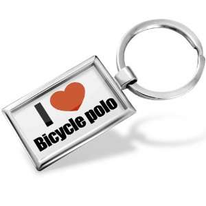    Keychain I Love Bicycle polo   Hand Made, Key chain ring Jewelry