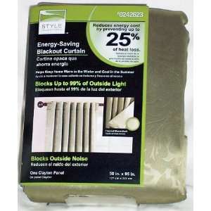   Energy Saving Blackout Curtain One Clayton 50x95 Sage