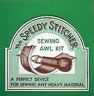 HARDWOOD SEWING AWL KIT 4 Needles CURVED TIP & STRAIGHT 540 FT Thread 