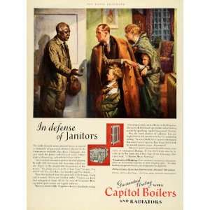  1928 Ad Capitol Boilers Radiators Heating Heaters United 