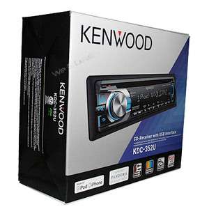 KENWOOD KDC352U CAR AUDIO CD PLAYER /WMA STEREO FRONT USB INPUT KDC 