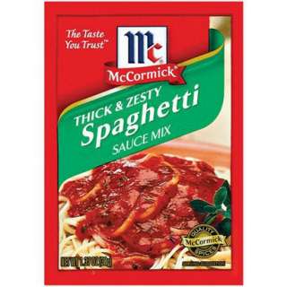 McCormick Thick & Zesty Spaghetti Sauce Mix 1.37 oz. product details 