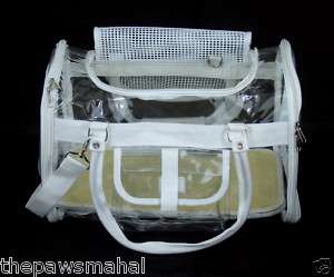 Small Airline Approved Transparent Dog Cat Pet Carrier  