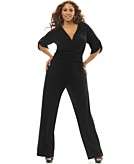    INC International Concepts Plus Size Jumpsuit, Elbow Sleeve 