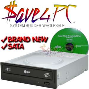 NEW black LG® GH24LS70 24X internal SATA DVD RW burner  