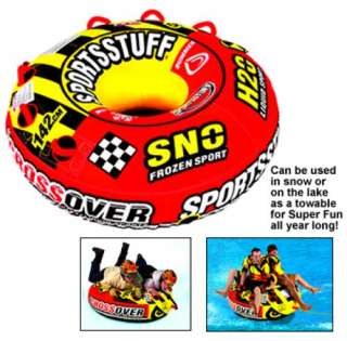   Sportsstuff Super Crossover Inflatable Snow Tube Sled & Water Ski Tube