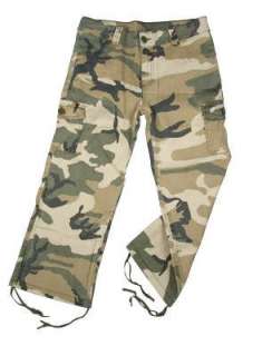  Womens Camo Capris Subdued Camouflage Capri Pants 9/10 Clothing