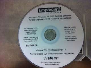 New Waters HPLC Empower 2 Chromatography Data Software Restore DVD 