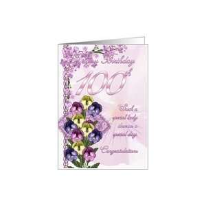  100th Birthday Card For A Special Lady Card Toys & Games