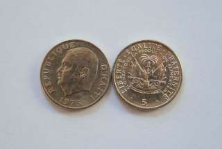 Haiti 1975 5&10 Centimes 2 Coin UNC Set  