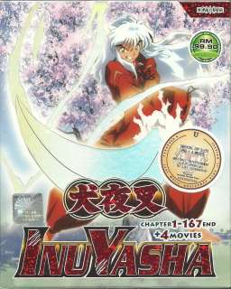 DVD INUYASHA (Complete TV Series ep.1 167end) + 4 movies Anime NEW 