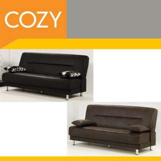 Faux Leather Storage Sleeper Sofa Bed Futon Couch Dorm  