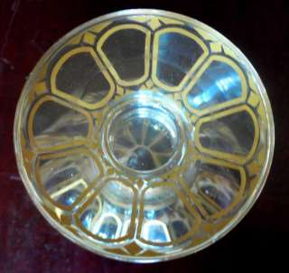 19C LARGE BACCARAT GOLD DECORATED CUT CRYSTAL GOBLET  