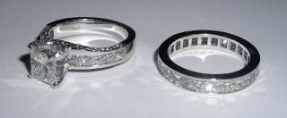 51 carats princess cut pave diamond engagement ring  