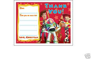 Set of 10 Toy Story 2 Personalized Thank You Cards  