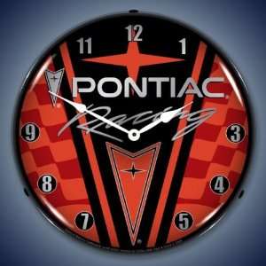  Pontiac Racing Backlit Clock Automotive