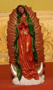 Virgin Virgen de Guadalupe Mexico Statue Imagen Maria  