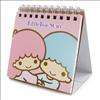 Little Twin Stars Mini Desk Calendar Planner Face Pink Sanrio  