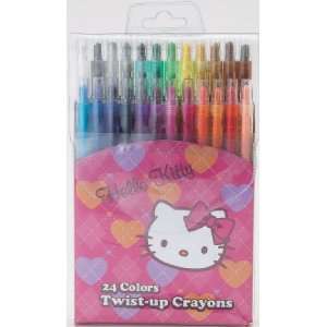  Hello Kitty Twist Up Crayon Set Argyle Design Toys 