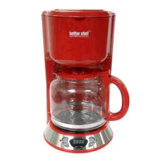 Red Better Chef IM 127R 12 Cup Digital Coffee Maker  