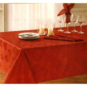  Hampshire Red Damask Tablecloth (Oblong, 52 x 70 