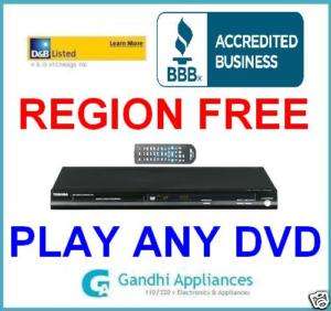 New Toshiba All Multi Region Code Zone Free DVD Player  