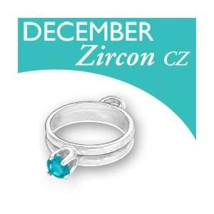  December Birthstone Ring Charm Jewelry