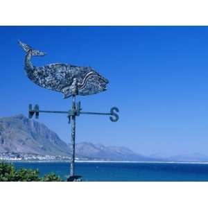 Weathervane in the Shape of a Whale on a House Overlooking Walker Bay 