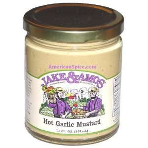 Jake & Amos Hot Garlic Mustard, 11 oz Grocery & Gourmet Food