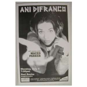 Ani Difranco Handbill Poster Sexy Face With Special Guest Maceo Parker 