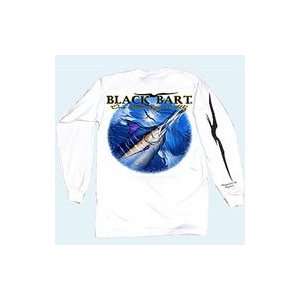 Black Bart One Look Long Sleeve White T Shirt  Sports 