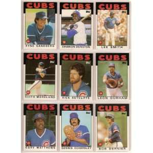  1986 Topps Baseball Team Set (Ryne Sandberg) (Shawon Dunston) (Dave 