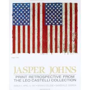Flags I 1973 Offset Lithograph by Jasper Johns. size 24 inches width 